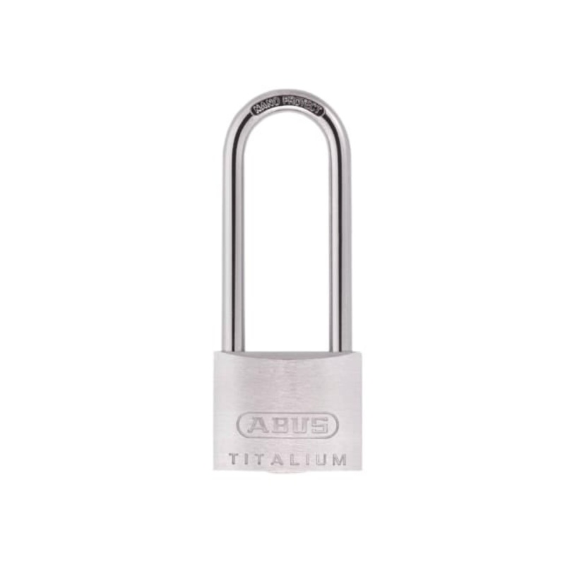 ABUS Mechanical 64TI/40mm TITALIUM Padlock 63mm Long Shackle Carded