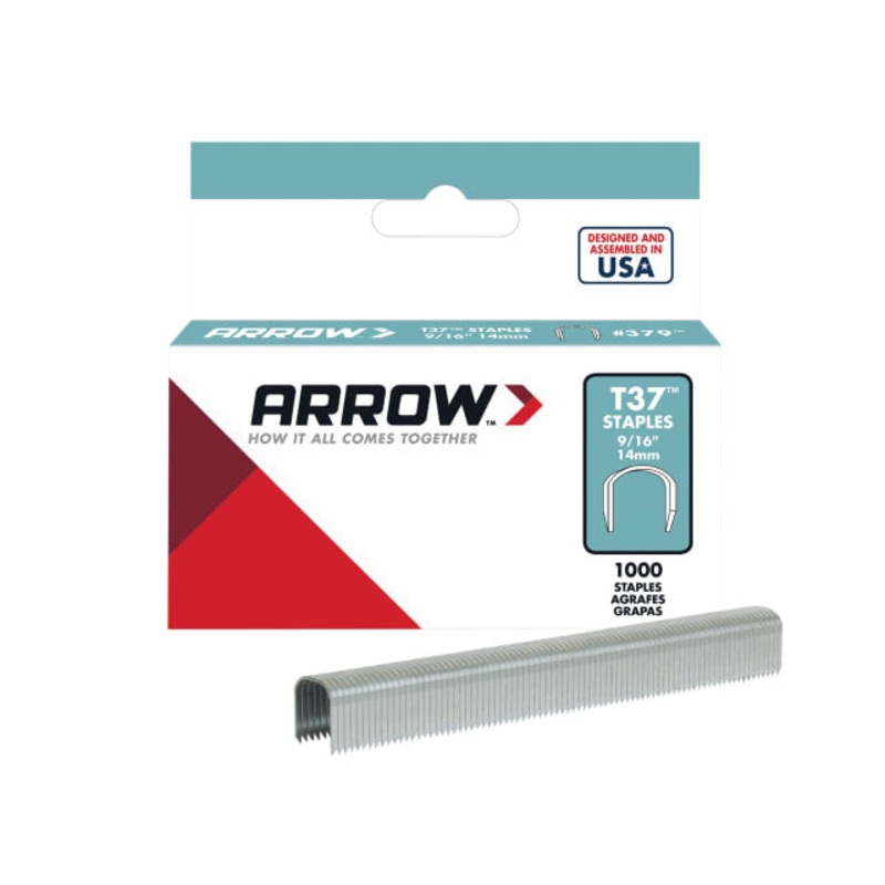 Arrow T37 Staples 12mm (1/2in) (Box 1000)