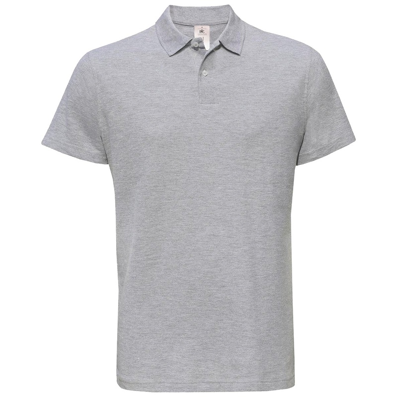 B&C Collection Id.001 Polo – Heather Grey