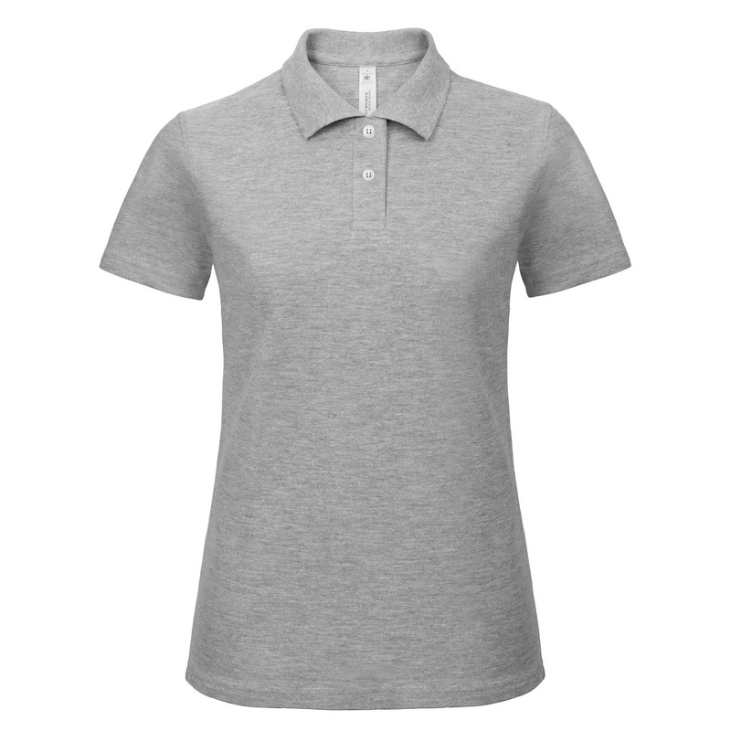 B&C Collection Id.001 Polo Women – Heather Grey