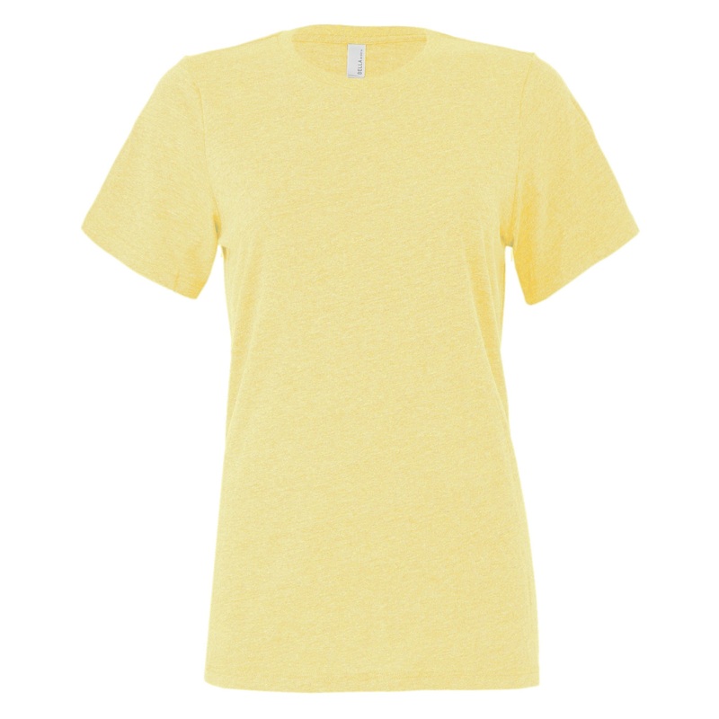 Bella Canvas Women’s Relaxed Jersey Short Sleeve Tee – Heather French Vanilla