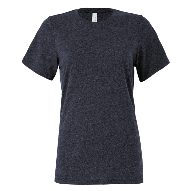 Bella Canvas Women’s Relaxed Jersey Short Sleeve Tee – Heather Navy