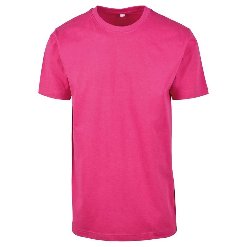 Build Your Brand T-Shirt Round-Neck – Hibiskus Pink