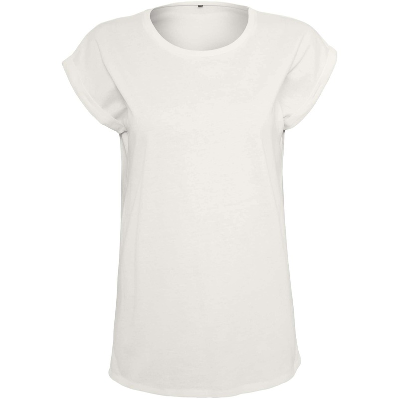 Build Your Brand Women’s Extended Shoulder Tee – Ready For Dye