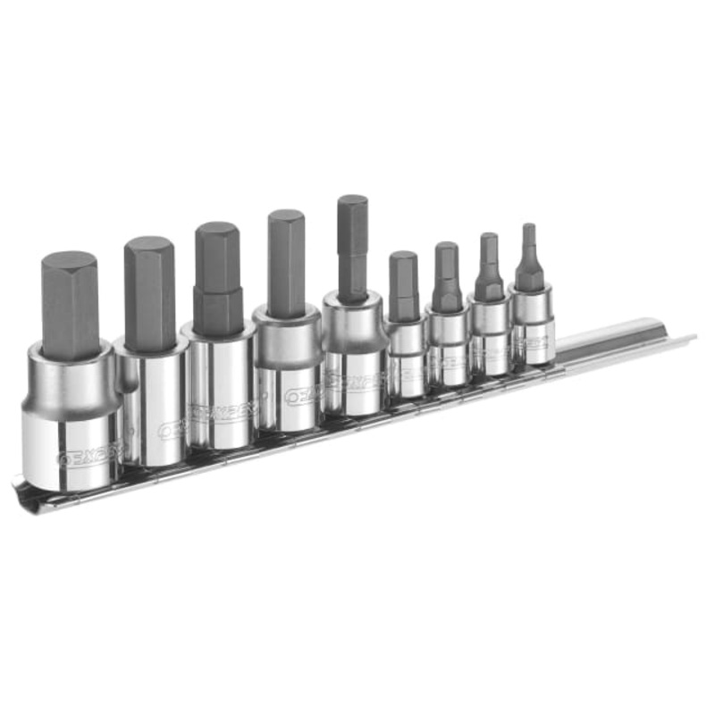Expert 1/4 & 3/8in Drive Hex Bit Socket Set, 9 Piece