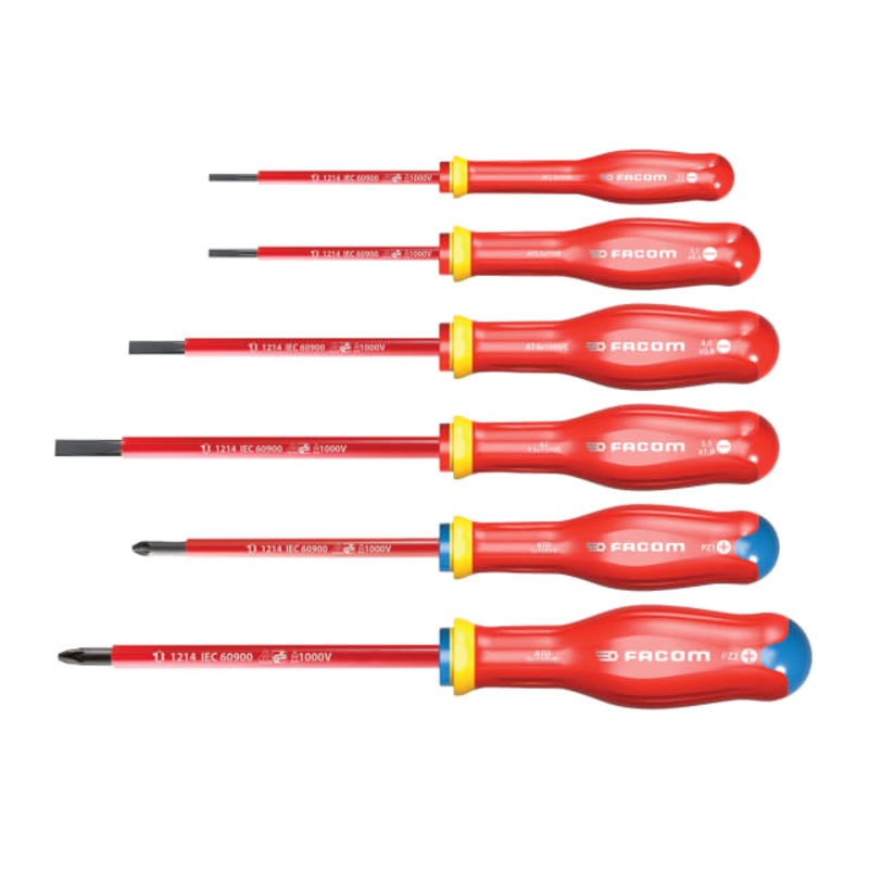 Facom Protwist VDE Screwdriver Set, 6 Piece