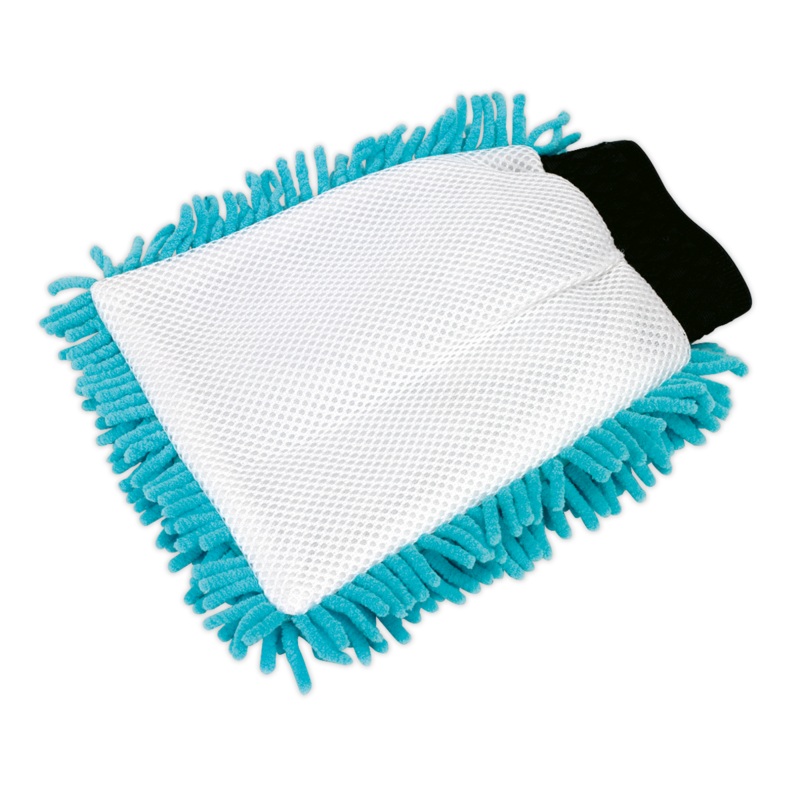 Sealey Shaggy Microfibre Mitt 2-in-1