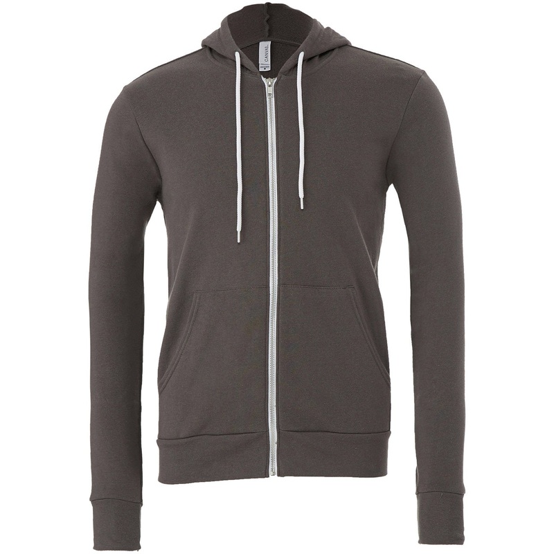 Bella Canvas Unisex Polycotton Fleece Full-Zip Hoodie – Asphalt