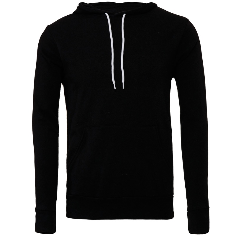 Bella Canvas Unisex Polycotton Fleece Pullover Hoodie – Black