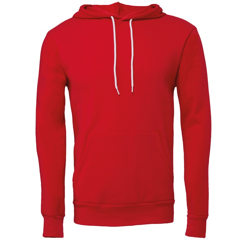 Bella Canvas Unisex Polycotton Fleece Pullover Hoodie – Red