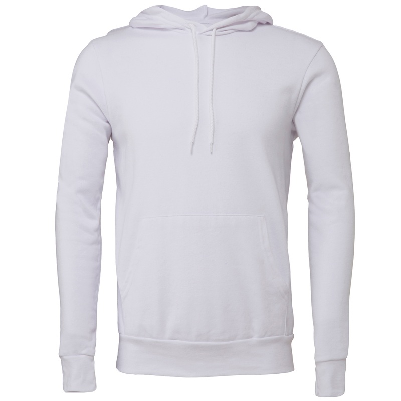 Bella Canvas Unisex Polycotton Fleece Pullover Hoodie – White