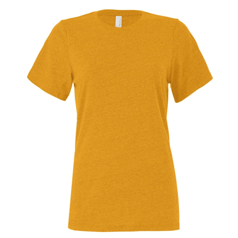 Bella Canvas Women’s Relaxed Jersey Short Sleeve Tee – Heather Mustard