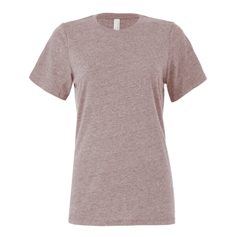 Bella Canvas Women’s Relaxed Jersey Short Sleeve Tee – Heather Pink Gravel