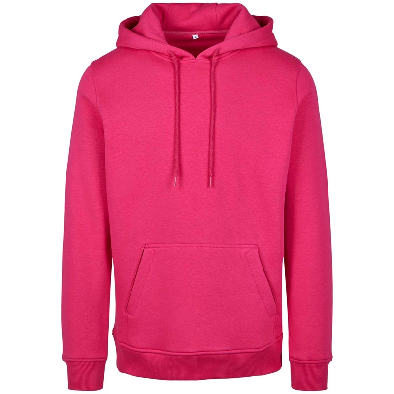 Build Your Brand Heavy Hoodie – Hibiskus Pink