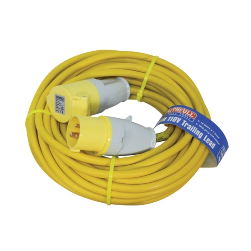 Faithfull Power Plus Trailing Lead 110V 16A 2.5mm Cable 14m