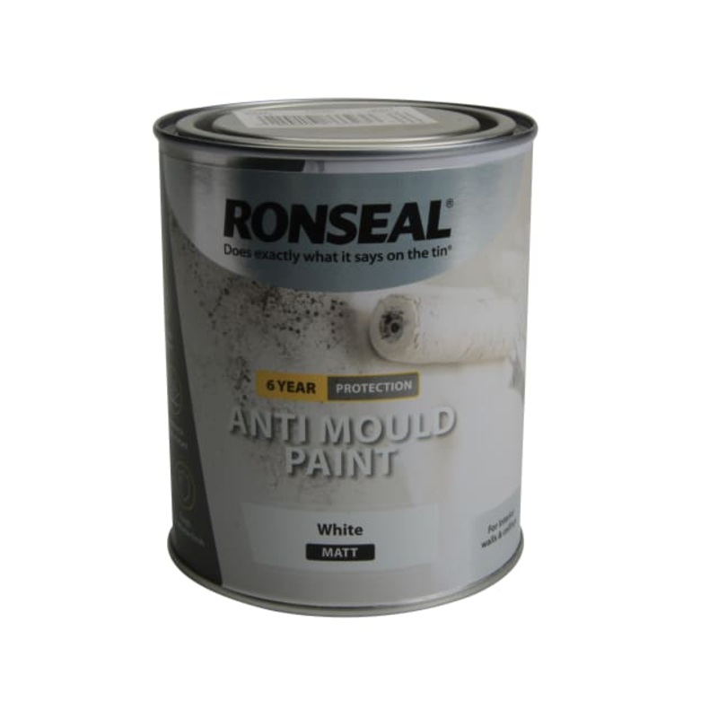 Ronseal 6 Year Anti Mould Paint White Matt 2.5 litre