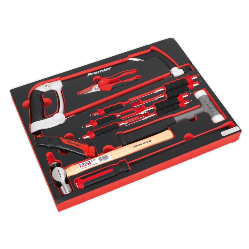 Sealey Tool Tray with Hacksaw, Hammers & Punches 13pc TBTP06UK
