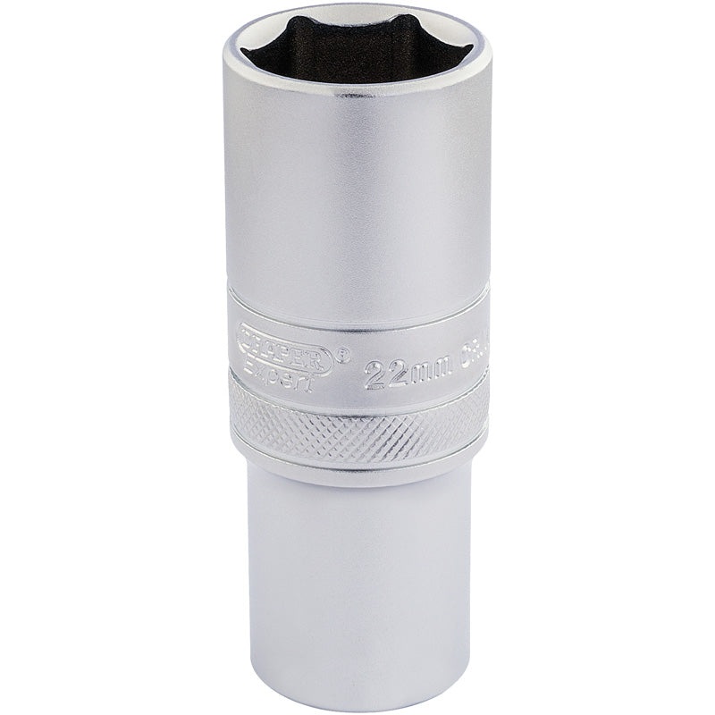 Draper 1/2 Square Drive 6 Point Metric Deep Socket (22mm)