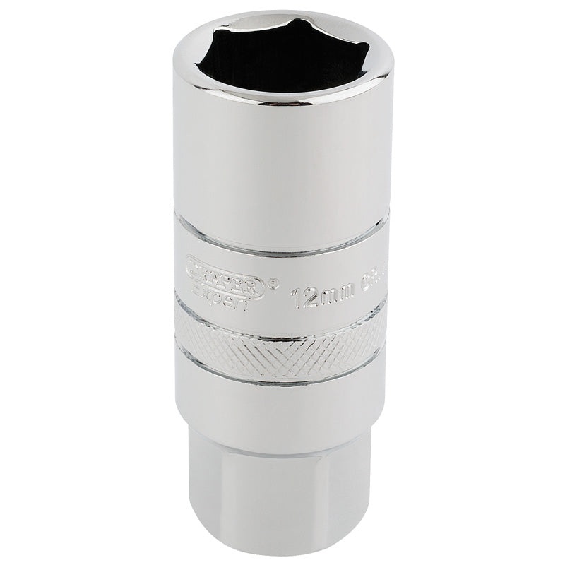 Draper 3/8 Square Drive 12mm Thread 6 Point Spark Plug Socket (18mm Socket)