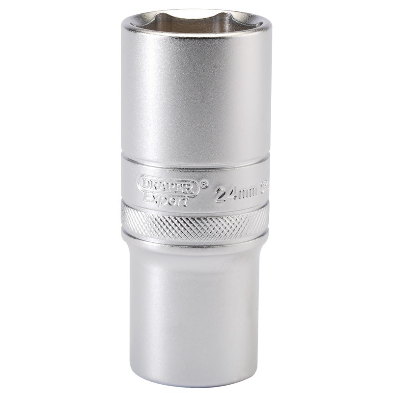 Draper 1/2 Square Drive 6 Point Metric Deep Socket (24mm)
