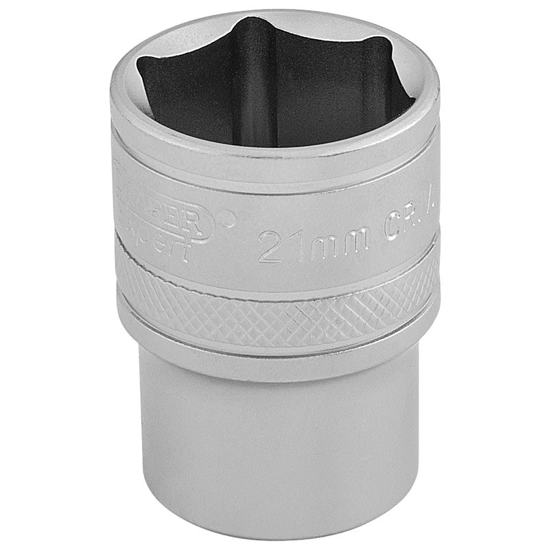 Draper 1/2 Square Drive 6 Point Metric Socket (21mm)
