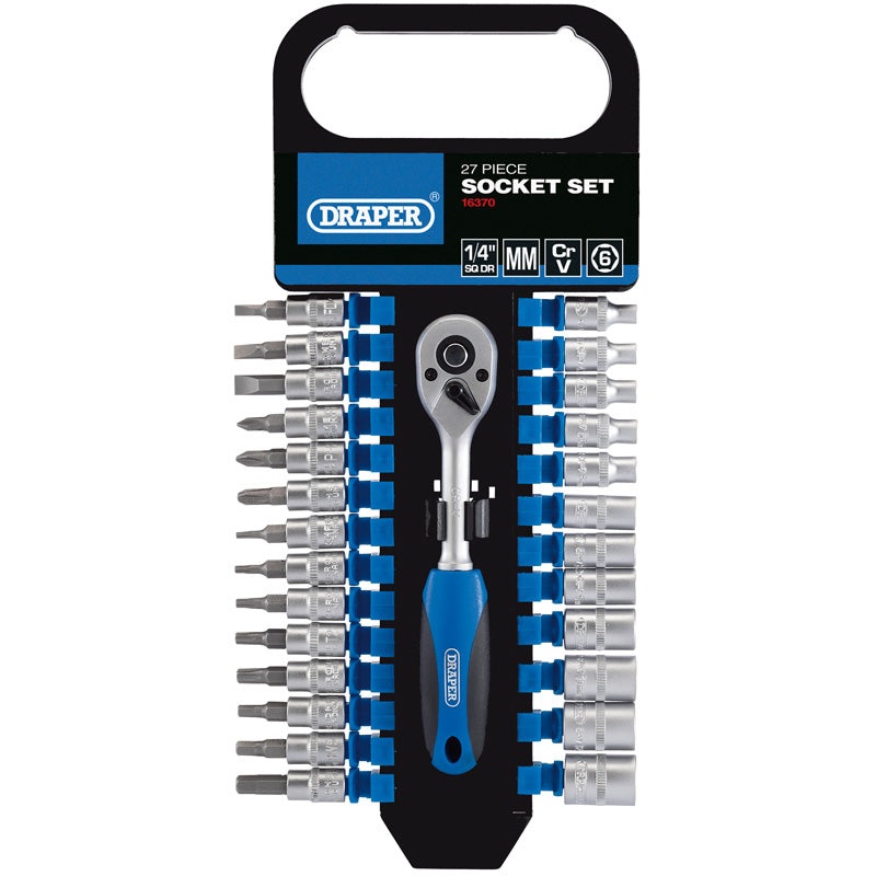Draper 1/4 Sq. Dr. Metric Socket Set (27 Piece)