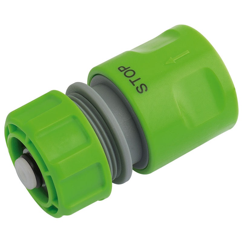 Draper Hose Connector with Water Stop Feature (1/2)