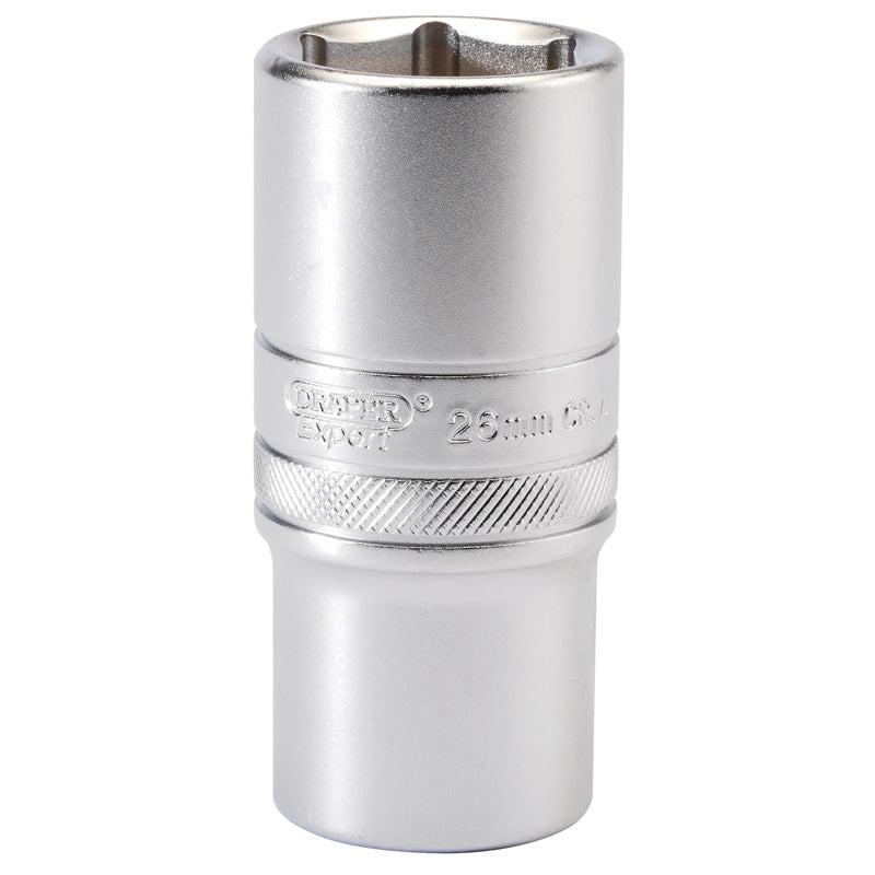 Draper 1/2 Square Drive 6 Point Metric Deep Socket (26mm)