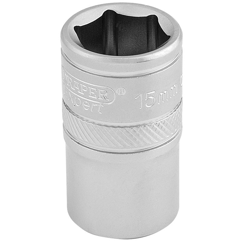 Draper 1/2 Square Drive 6 Point Metric Socket (15mm)
