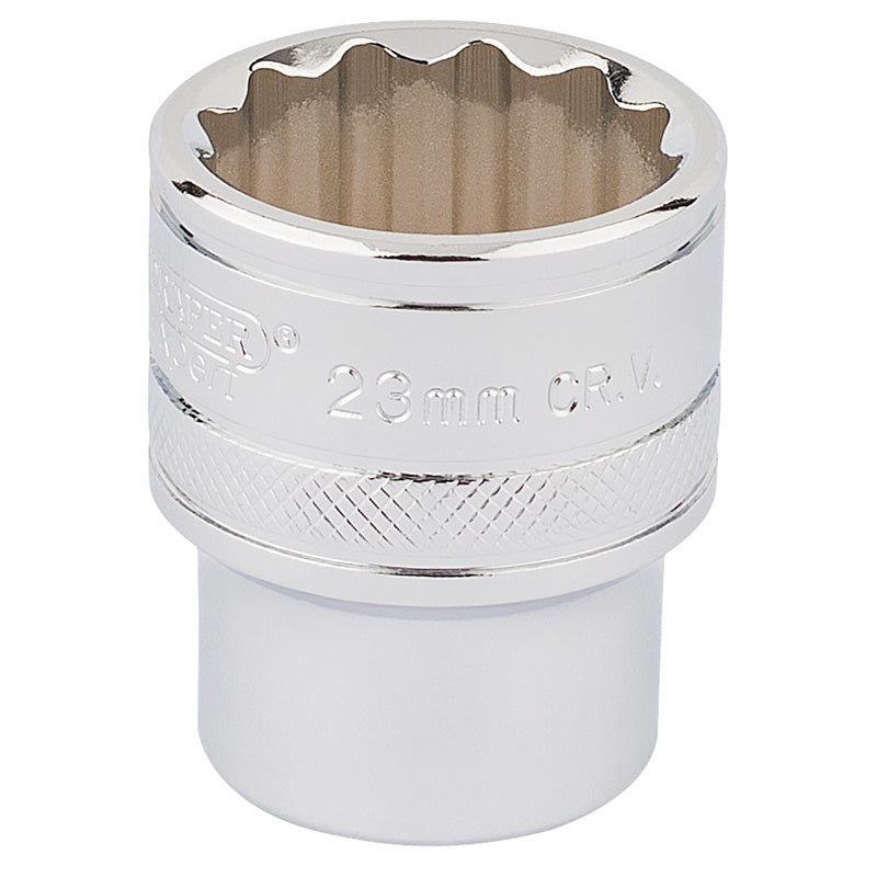 Draper 1/2 Square Drive HI-TORQ 12 Point Socket (23mm)