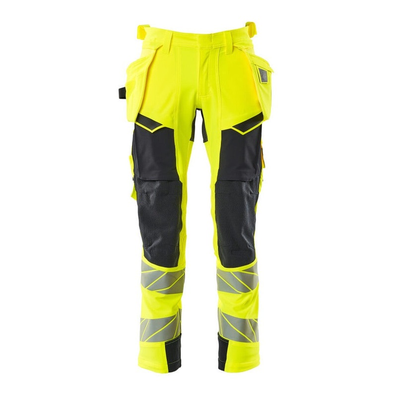 Mascot Accelerate Safe Trousers with Holster Pockets – Hi-Vis Yellow/Dark Navy