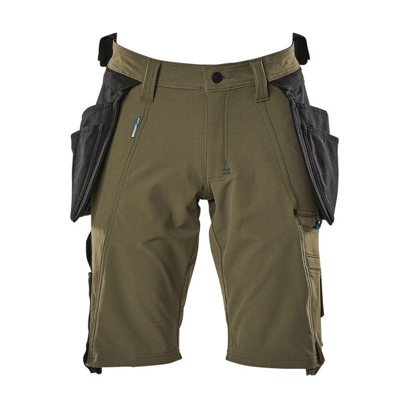 Mascot Advanced Craftsmen’s Shorts with Detachable Holster Pockets – Moss Green