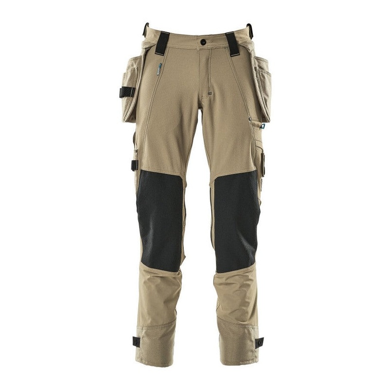 Mascot Advanced Trousers with Holster Pockets and Stretch – Light Khaki