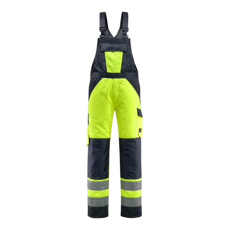 Mascot Safe Light Gosford Bib & Brace – Hi-Vis Yellow/Dark Navy Blue