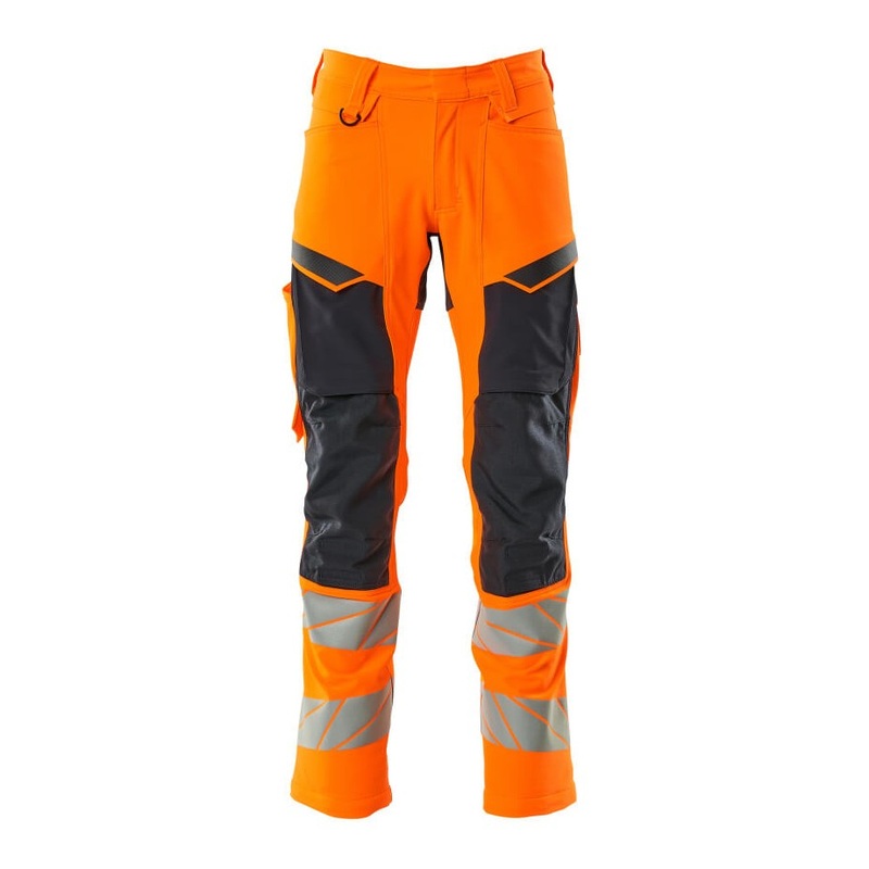 Mascot Accelerate Safe Trousers with Kneepad Pockets – Hi-Vis Orange/Dark Navy