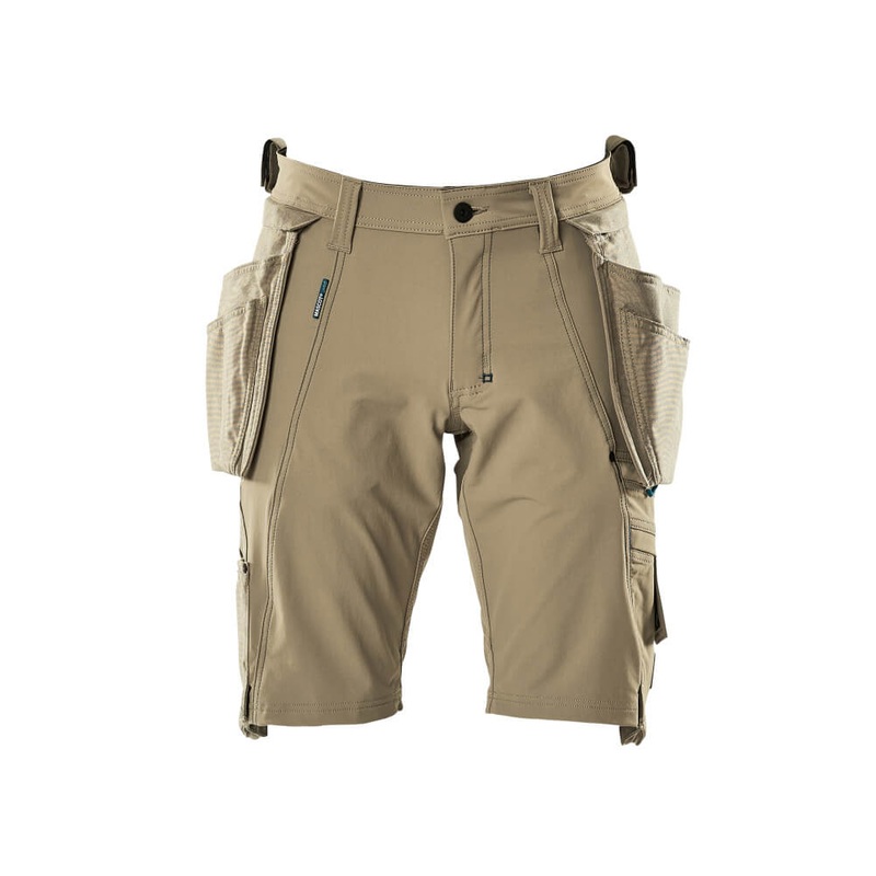 Mascot Advanced Craftsmen’s Shorts with Detachable Holster Pockets  – Light Khaki