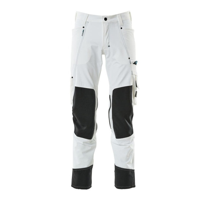 Mascot Advanced Stretch Trousers with Kneepad Pockets – White