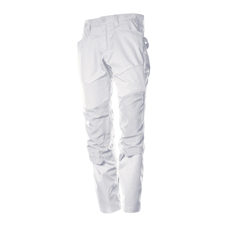 Mascot Customized Trousers with Kneepad Pockets – White