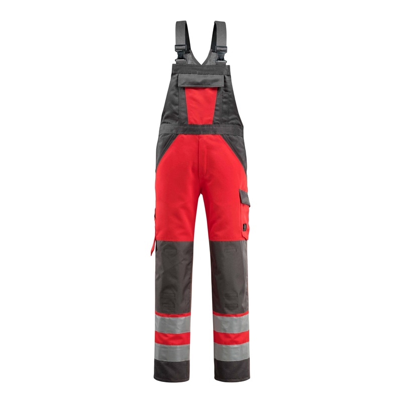 Mascot Safe Light Gosford Bib & Brace – Hi-Vis Red/Dark Anthracite