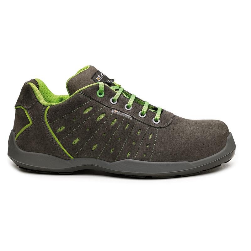 Base Ace Safety Shoes S1P SRC|Grey/Green|UK 3|UK 4|UK 4.5|UK 5|UK 6|UK 6.5|UK 7|UK 8|UK 9|UK 10|UK 11|UK 11.5|UK 12|UK 13