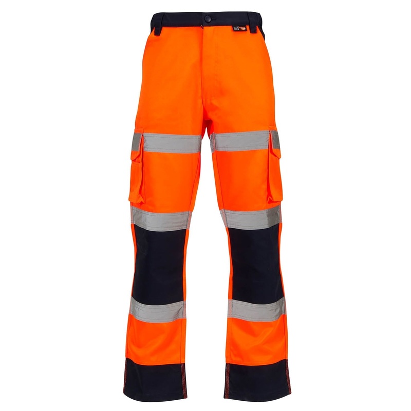 Supertouch Hi-Vis 2 Tone Orange Combat Trousers – Long