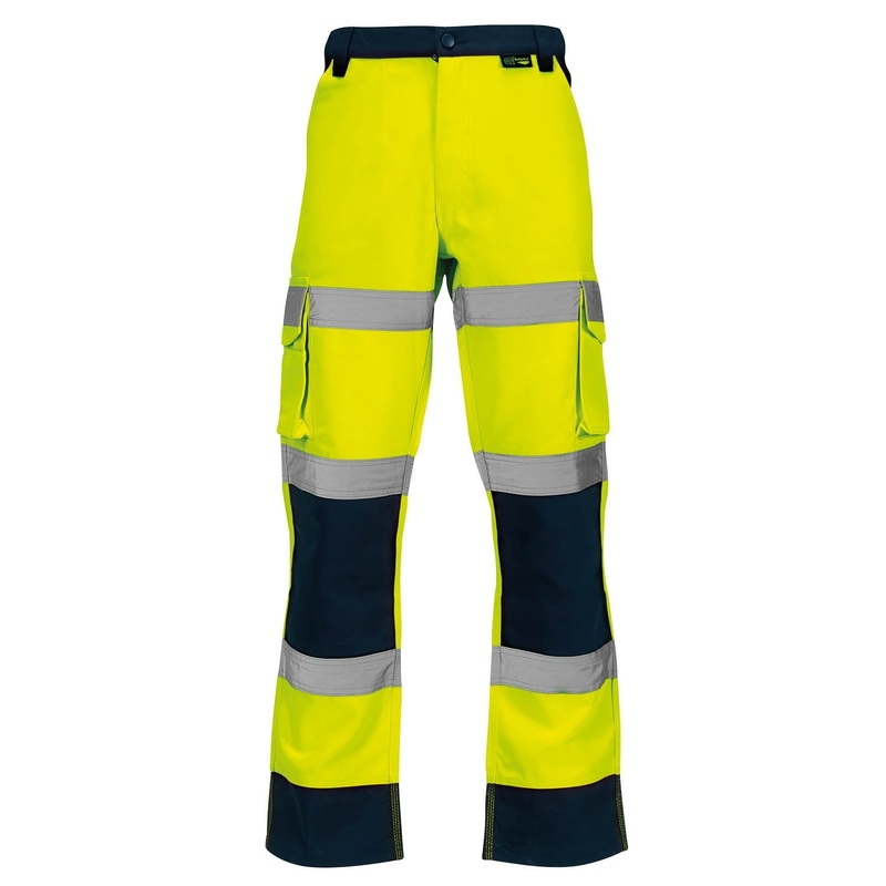 Supertouch Hi-Vis 2 Tone Yellow Combat Trousers – Short