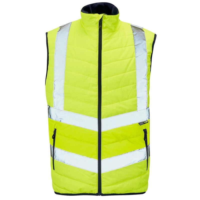 Supertouch Hi Vis Yellow Puffer Bodywarmer