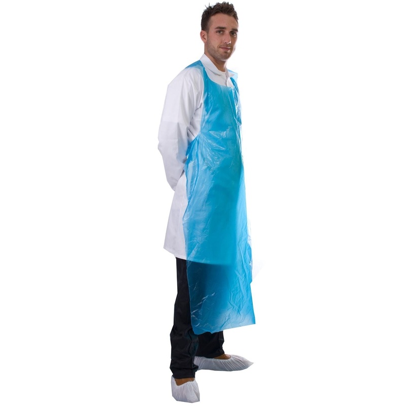 Supertouch PE Apron Blue Flat Pack 76×122 Disp 100u – 5×50 [Blue] [76 x 122cm]