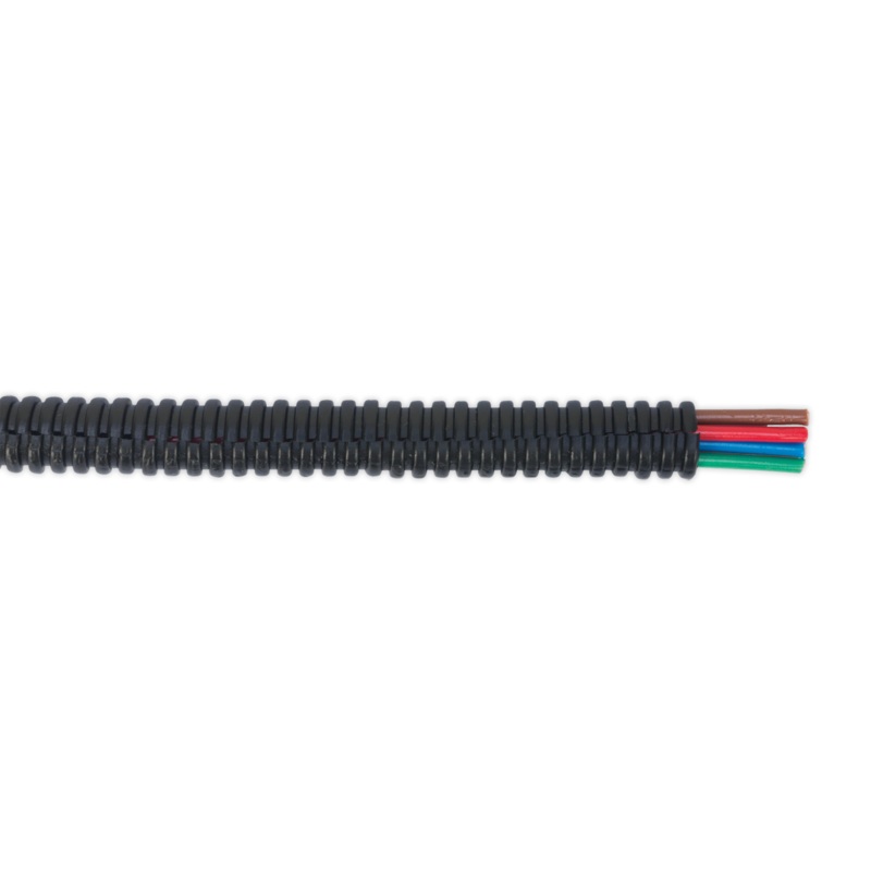 Sealey Convoluted Cable Sleeving Split 7-10mm 50m