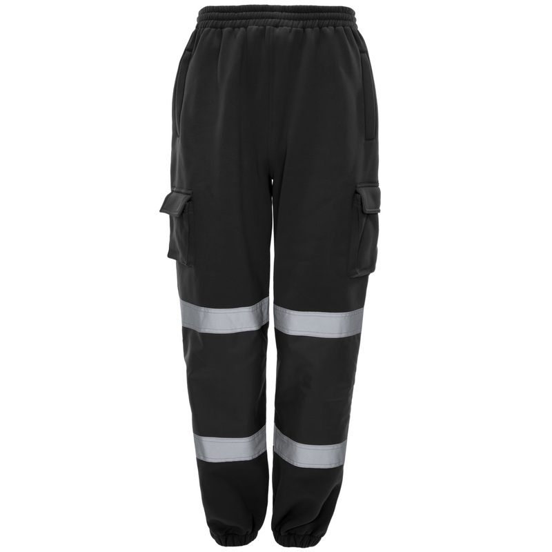 Supertouch Hi Vis Black Jogging Bottoms