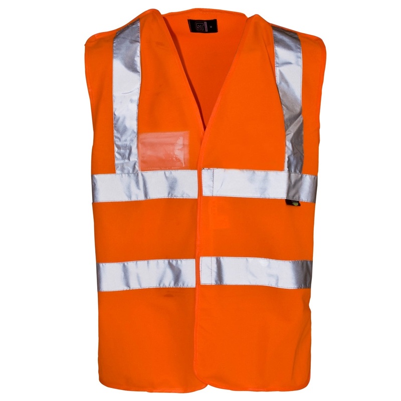 Supertouch Hi Vis Orange Pull Apart Vest – ID Pocket