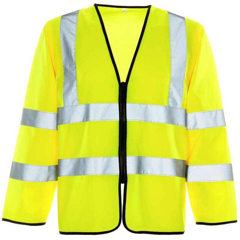 Supertouch Hi Vis Yellow Long Sleeved Zip Vest – ID Pocket