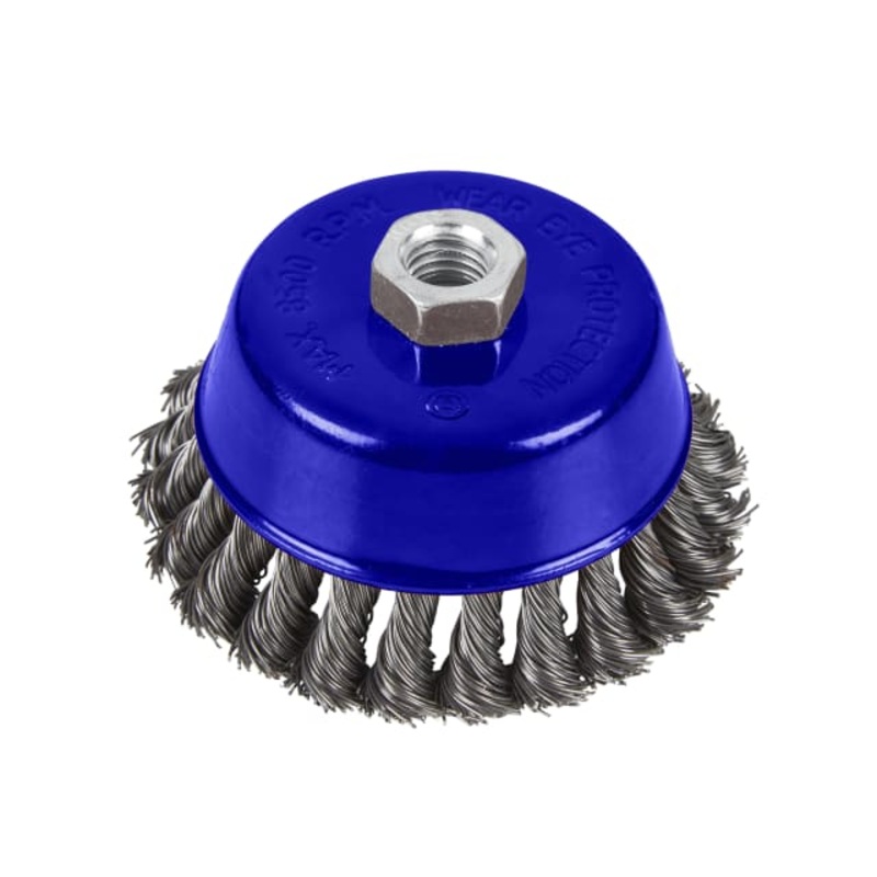 BlueSpot Tools Twist Knot Cup Brush 100mm M14 X 2