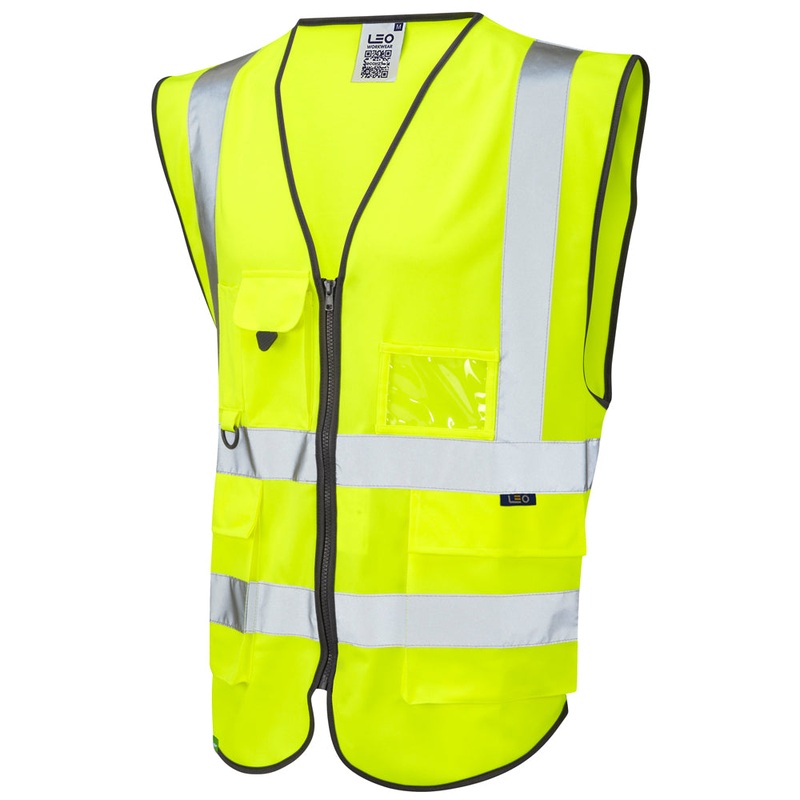 Leo Workwear LYNTON Leo EcoViz Superior Waistcoat – Hi-Vis Yellow